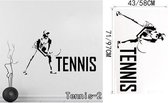 3D Sticker Decoratie Tennis Tennis Vinyl Muurstickers voor de woonkamer Sportkunst aan de muur Decals Gym speler muurschilderingen Wallpaper - Tennis2 / Small