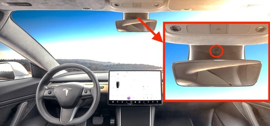 Tesla Model 3 Webcam Cover Privacy Bescherming Auto Accessoire Interieur Camera Beveiliging – Zwart - Merkloos