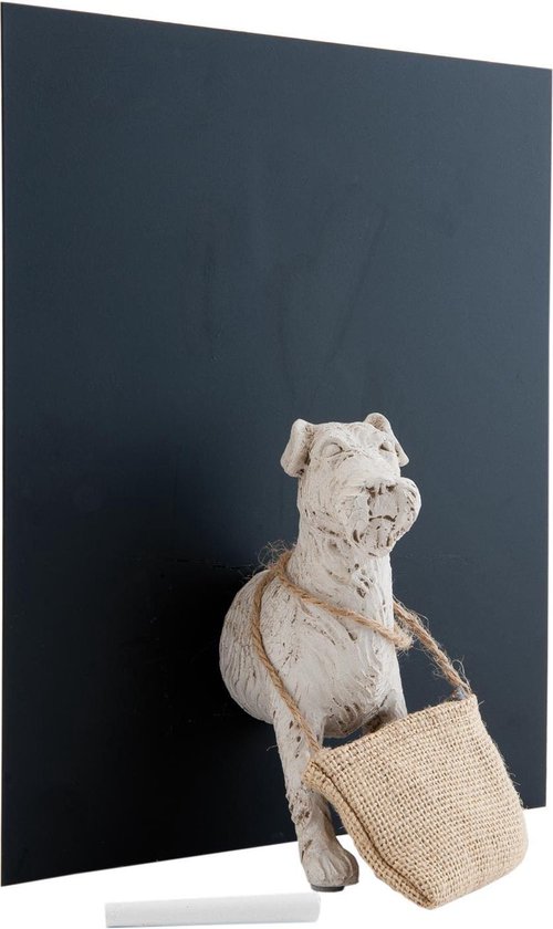 Krijtbord - staand met hond - 26x20x32 cm