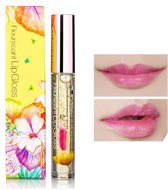 GLAMFOX Fleurissant Honey Flower Lipgloss - 24 Karaat Goud Korrels Lip Gloss met 100% Echte Bloem - Lip Pumper - Lipgloss Transparant - Korean Beauty Make Up