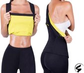 Maat M Afslanktop - Gele Thermische Sauna Top - Bovenlichaam Afslank Kleding - Afvaltop - Afslank Hulpmiddel - Zweetband - Unisex