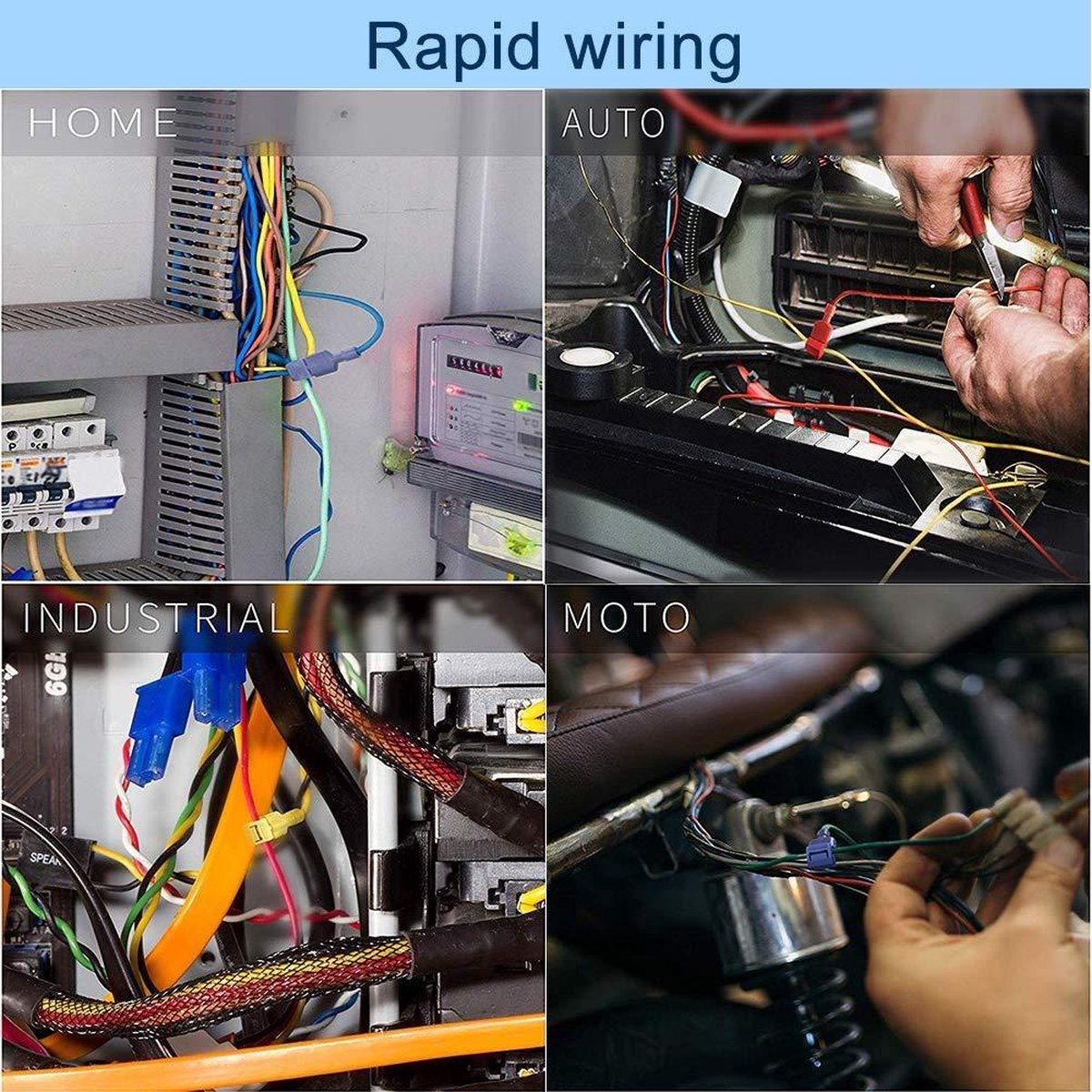 100 Pcs T-tap Connecteur De Fil, Connecteur Rapide Electrique, 18~14 Awg  Connection Electrique Rapide, Cosse Electrique Connecteur Rapide
