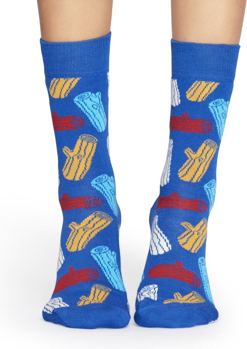 Happy Socks Logs Sokken - Blauw - Maat 36-40