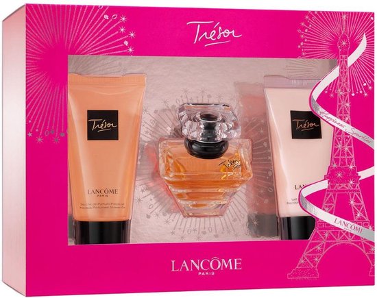 Lancôme Trésor Geschenkset – 30 ml eau de parfum spray + 50 ml bodylotion + 50 ml showergel – damesparfum