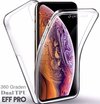 Apple iPhone XS Max Hoesje. Volledige 360 graden Screenprotector (voor- en achterkant) door hoogwaardige Siliconen TPU Case Transparant (2 in 1) - Eff Pro