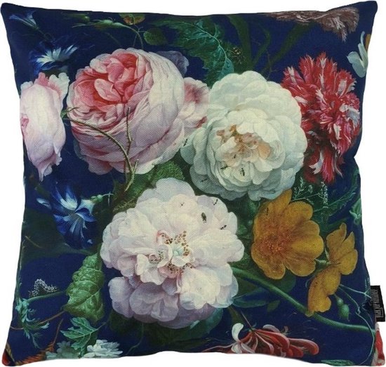 Colorful Flowers - Bloemen Kussenhoes - Katoen/Linnen - 45 x 45 cm