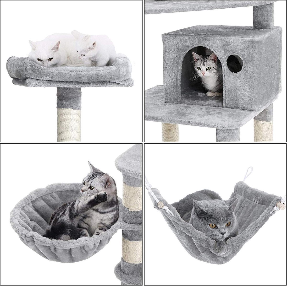 Nancy's Krabpaal XXL - Kattenhuis - 164 cm - Katten Speelhuisje - Kattenboom - Krabpalen — afbeelding 3