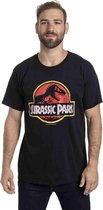 Jurassic Park Heren Tshirt -5XL- Classic Logo Zwart