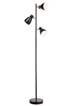 B.K.Licht staande vloerlamp retro - zwart wit - E27 - H:166,5cm