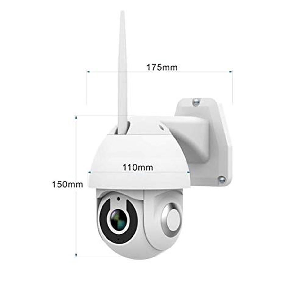 Caméra Wifi sans fil 360 degrés caméscope intérieur HD Vision nocturne  détection de mouvement Surveillance de sécurité à domicile A7 blanc
