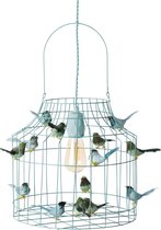 Dutch Dilight - hanglamp - vogeltjes - lichtblauw - groot