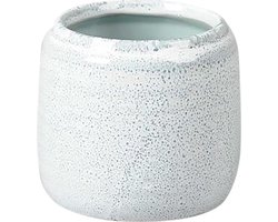 Rasteli Bloempot Reactive blue glaze Keramiek Blauw-Licht blauw D 10.5 cm H 9 cm‎‎ PER 3 STUKS