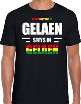 Geleen/Gelaen Carnaval outfit / t- shirt zwart heren M