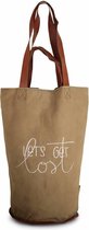 Mycha Ibiza - tas - Es Vedra Let,s get lost 2006 – strandtas - clutch - lederen hengsels