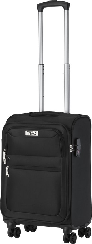 TravelZ Softspinner TSA Handbagagekoffer - Trolley 55cm met dubbele wielen –...