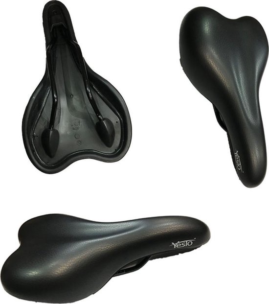Yeslo Trekking Zadel - Zwart - Unisex - Ergonomisch Gevormd - Fietszadel |  bol.com