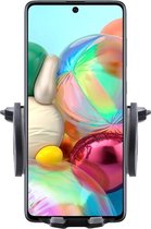 Shop4 - Samsung Galaxy A71 Autohouder Verstelbare CD Houder Zwart met Draaiklem Zwart