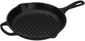 Le Creuset ronde grillpan 26cm Mat Zwart