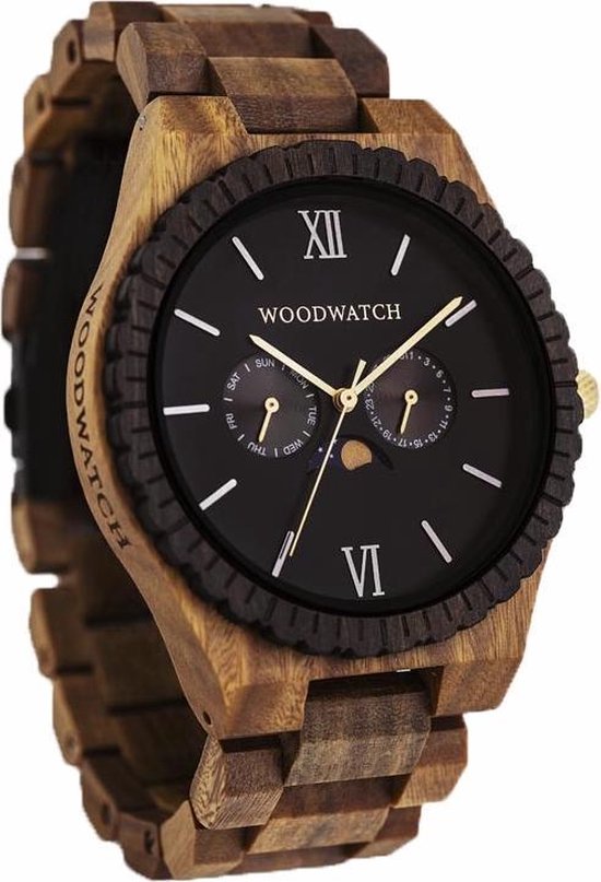 De officiële WoodWatch | Dark Lion | Houten horloge heren | bol