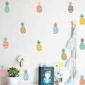 Muurstickers Kinderkamer & Babykamer - Wanddecoratie - Fruit - Ananas - 24 stuks