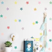 Muurstickers Kinderkamer & Babykamer - Wanddecoratie - Sterren - Kleurrijk - 36 stuks
