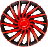 AutoStyle 4-Delige Wieldoppenset Kendo 15-inch zwart/rood