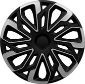 AutoStyle 4-Delige Wieldoppenset Estoril 13-inch zilver/zwart