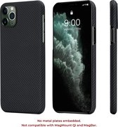 iPhone 11 Pro - Pitaka Aramid Fiber hoesje / Kevlar / Air Case – kogelvrij, extreem sterk, dun & licht – Twill patroon (Zwart)