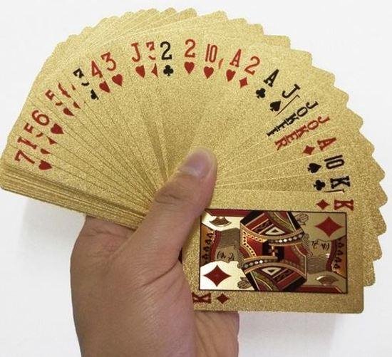Gouden speelkaarten - Poker kaarten goud - Waterproof