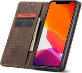 Caseme Slim Retro Wallet kunstleer hoesje voor iPhone 11 Pro - bruin