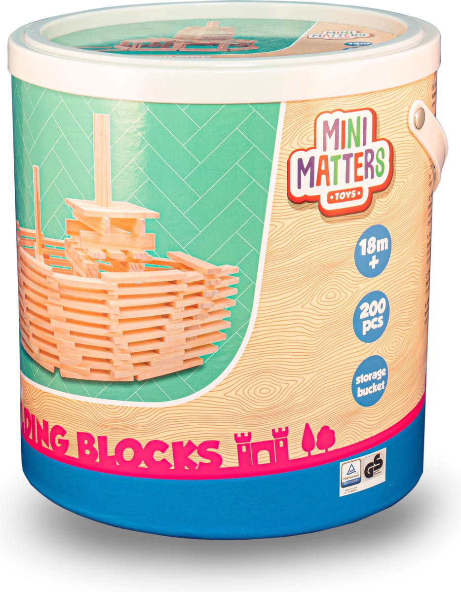 Mini Matters - Houten - Blokken - Stenen - Bouw - Duurzaam - 200 stuks |  bol.com