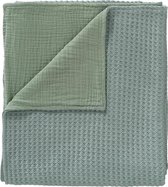 Cottonbaby Cottonsoft Ledikantdeken - wafel gebreid - oudgroen