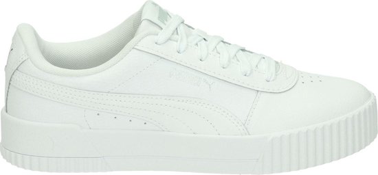PUMA Carina L Sneakers Dames - Puma White-Puma White-Puma Silver - Maat 37  | bol.com