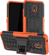 Nokia 2.2 Robuust Hybride Oranje Cover Case Hoesje AGBL