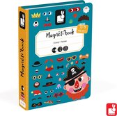 Janod - Magnetibook Gekke Gezichten Jongens - Magneetboek - Inclusief 70 Magneten - Geschikt vanaf 3 Jaar