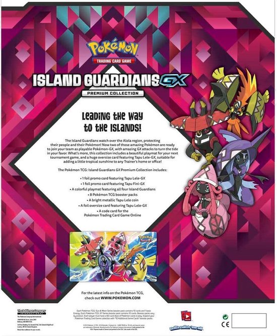 pokemon trading card game island guardians gx premium collection POK80414 Pokemon Card: Toys plus a huge oversize card featuring Tapu Fini Island Guardians GX box, booster