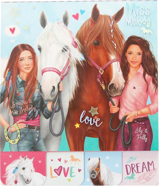 Depesche Miss Melody 12048: Diario Con Lucchetto A Cuore, Cavalli, 192 Pagine, Adesivi - Regalo Per Bambine