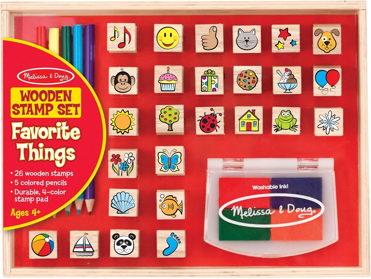 Melissa & Doug Houten stempelset - Favorieten di op Prijzenvolger.com