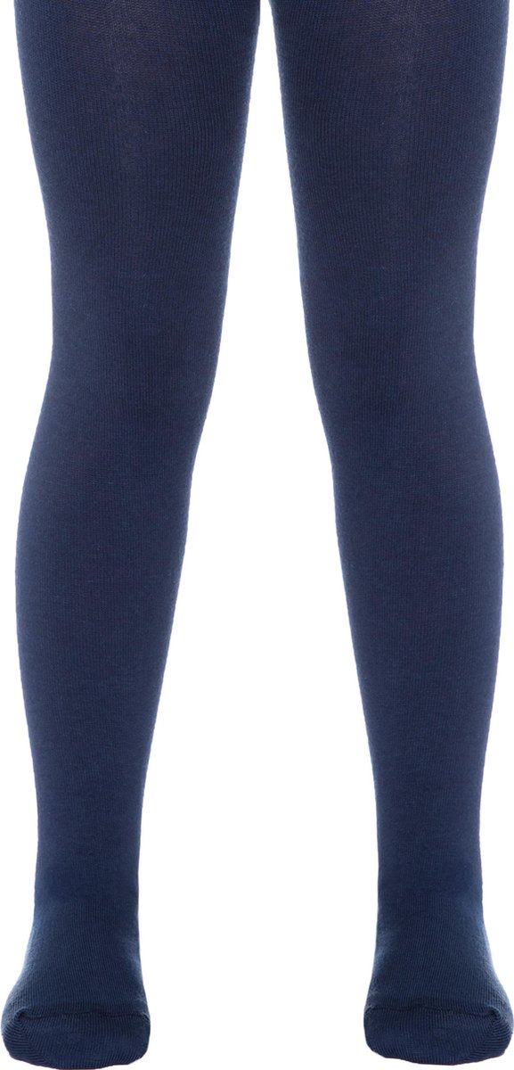 Katoenen kindermaillot effen blauw, maat 150/152 (zoollengte 22).
