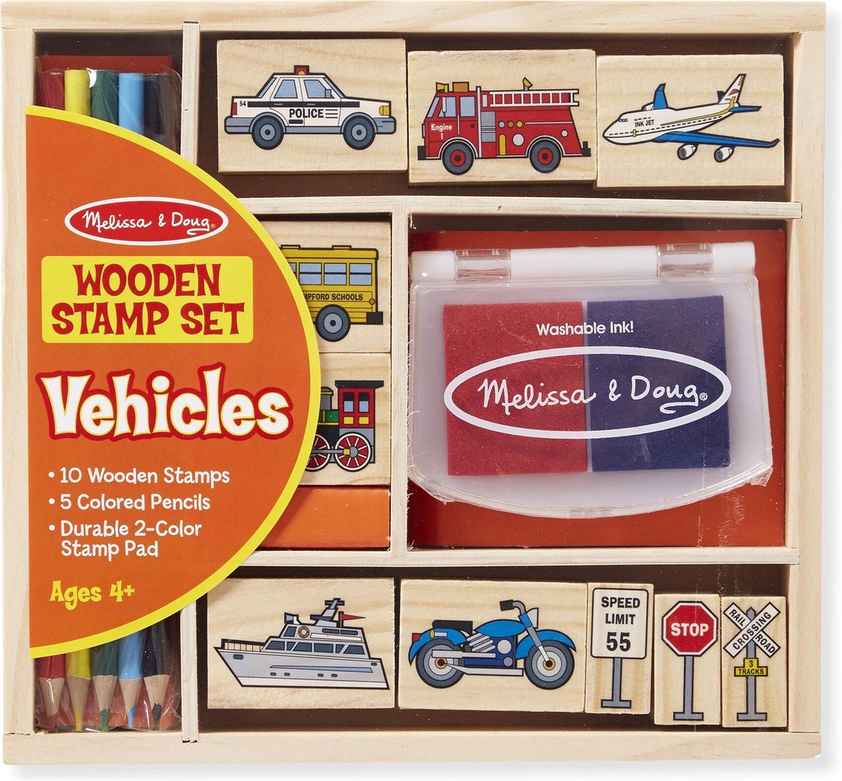 Melissa & Doug - Voertuigen - Stempelset
