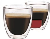 Espressoglazen dubbelwandig, set van 4 - Maxxo