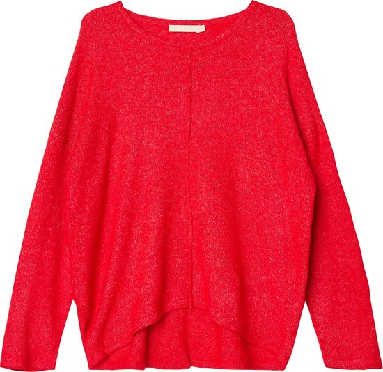 Mode Sweaters Gebreide truien Q/S Q\/S Gebreide trui rood gestippeld casual uitstraling 