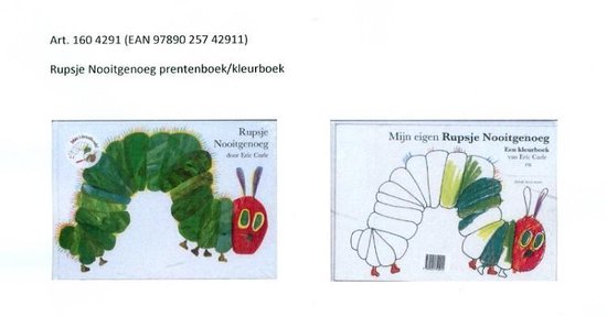 Cover van het boek 'Rupsje Nooigenoeg prentenboek en kleurboek'
