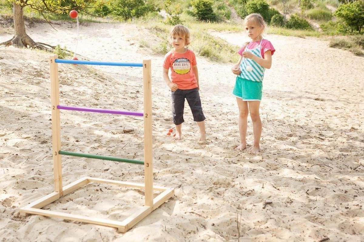 BS Toys Slingerspel - Werpspel voor Kinderen en Volwassenen - Hout - Slingerspel - Laddergolf - Buitenspeelgoed - Buitenspel - Werpspel - Buitenspeelgoed - Buitenspel - Buiten Spellen - Tuin Speelgoed — afbeelding 13