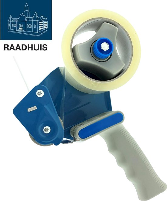 Herlitz Packbandaroller Voor Grote Rollen - Professionele Tape Dispenser Grijs