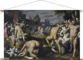 De kindermoord in Bethlehem | Cornelis Cornelisz van Haarlem | oude meesters | Textieldoek | Textielposter | Wanddecoratie | 90CM x 60CM” | Schilderij