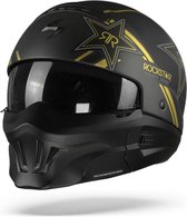 Scorpion EXO-Combat Evo Rockstar Gold Jet Jethelm - Motorhelm - Maat XL