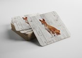 Hond Basenji | Houten Onderzetters 6 Stuks