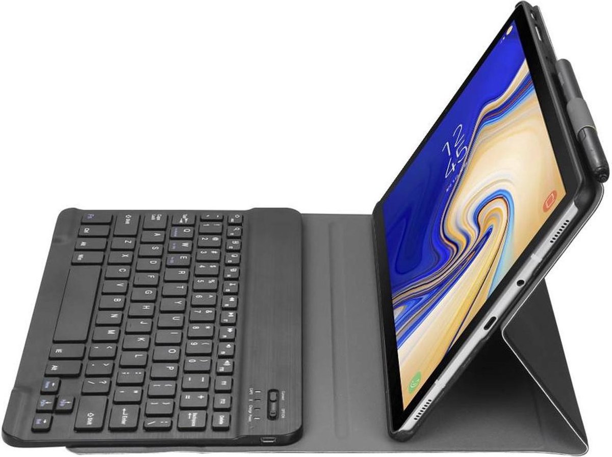 Tablet2you Samsung Galaxy Tab A 2016 toetsenbord in Leren Hoes - Zwart -  10.1 | bol.com