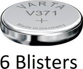 6 stuks (6 blisters a 1 st) Varta V371 Single-use battery SR69 Zilver-oxide